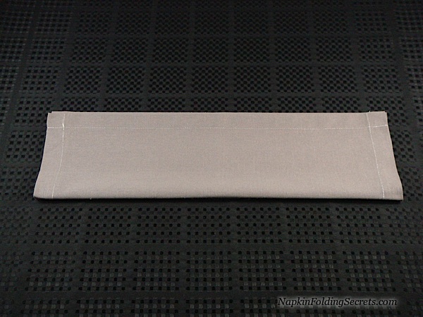 How to Fold the House with a Dinner Napkin 2 Cathedral style napkin folding step 2