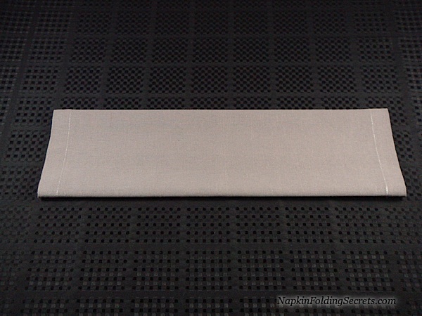 How to Fold the House with a Dinner Napkin 3 Cathedral style napkin folding step 3