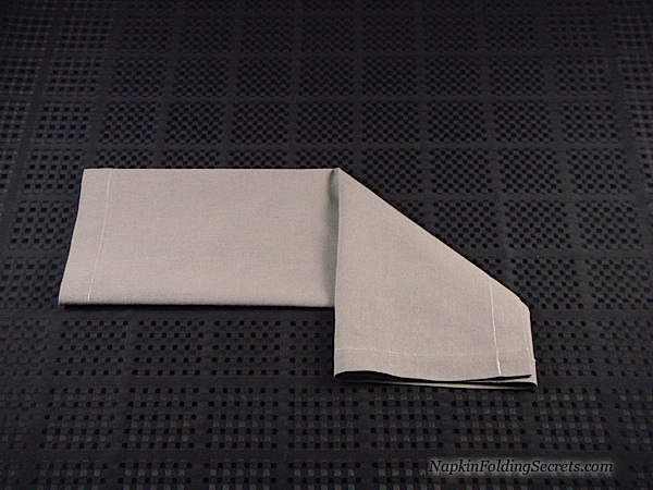 How to Fold the House with a Dinner Napkin 4 Cathedral style napkin folding step 4